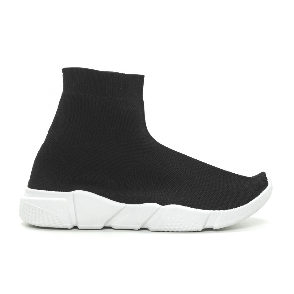 Ανδρικά μαύρα αθλητικά παπούτσια Slip-on  L9XX246-1-NK368 it150319-13