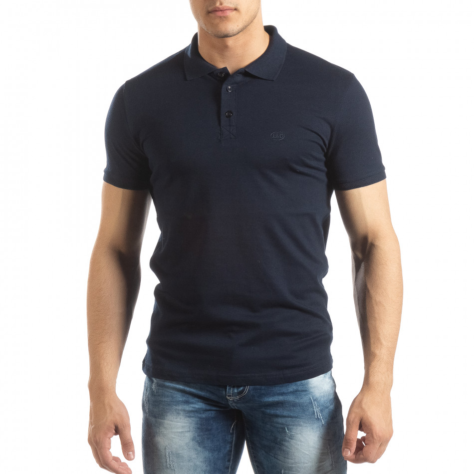 Ανδρική σκούρα μπλε Polo Shirt it150419-96