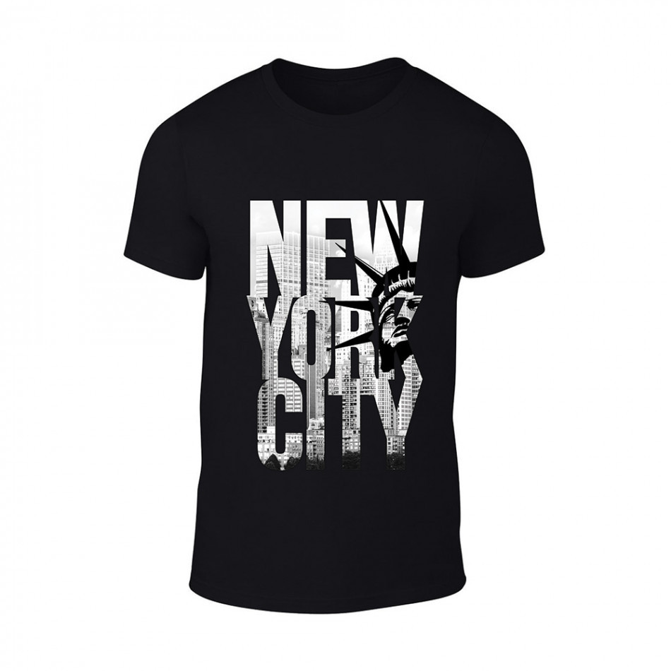 Κοντομάνικη μπλούζα New York μαύρο, Μέγεθος L TMNSPM056L