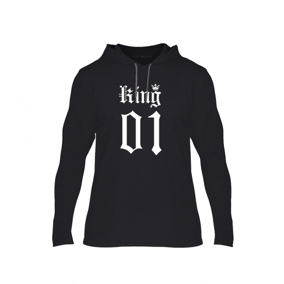 Φούτερ King 01 & Queen 01 μαύρο, Μέγεθος L TMNCPM016L