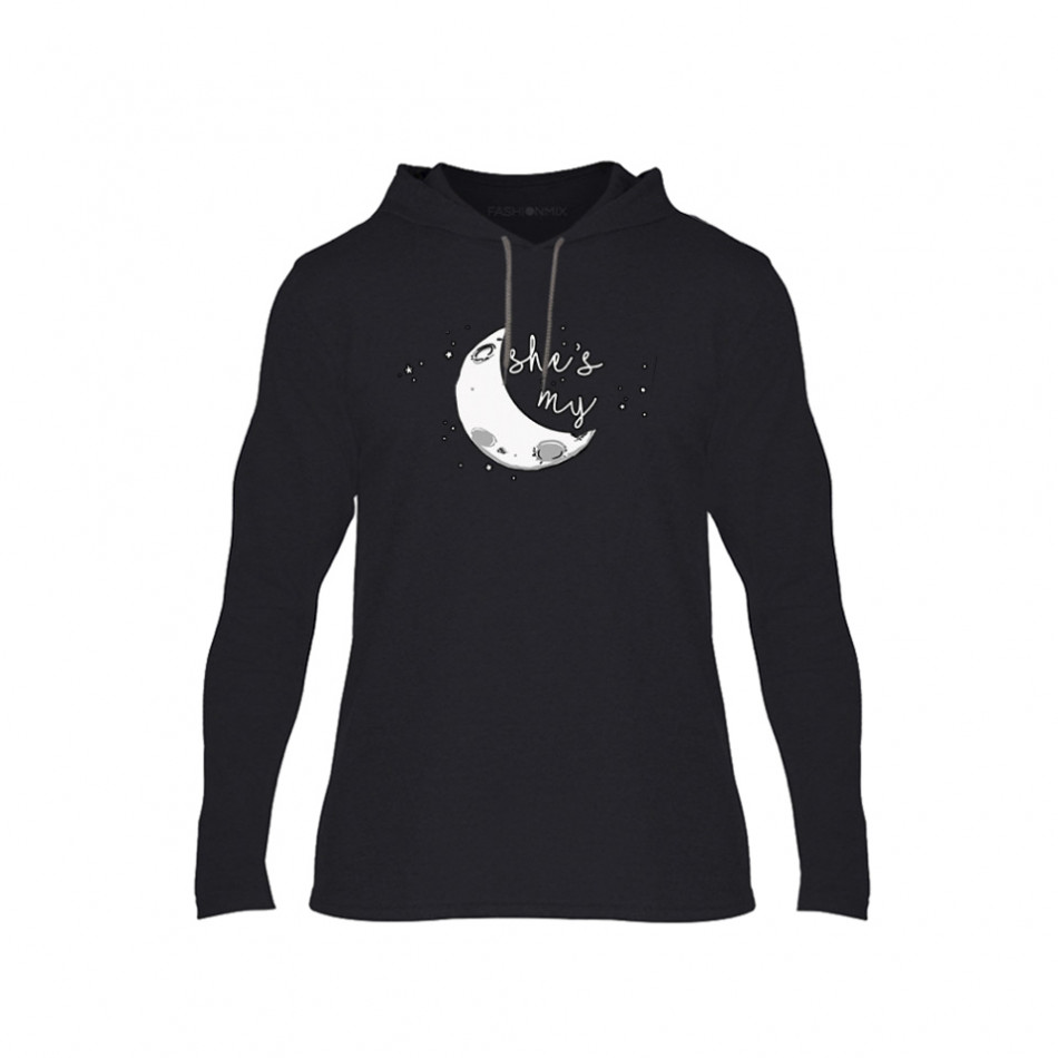 Φούτερ The Moon Couple μαύρο, Μέγεθος XL TMNCPM071XL