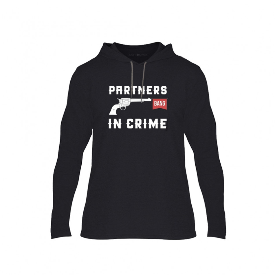 Φούτερ Partners in Crime μαύρο, Μέγεθος L TMNCPM081L