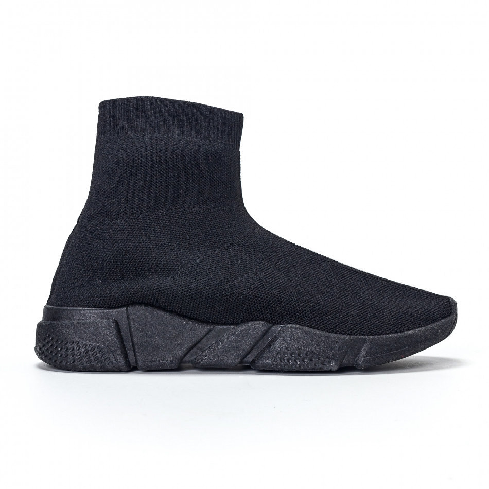 Ανδρικά μαύρα αθλητικά παπούτσια slip-on All-black it240418-28