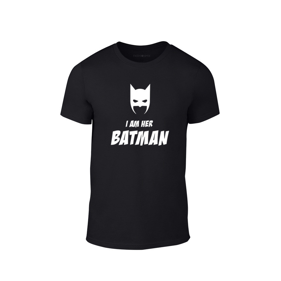 Κοντομάνικη μπλούζα I am her Batman μαύρο Χρώμα Μέγεθος M TMNLPM049M