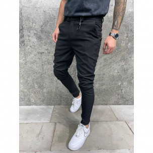 Ανδρικό μαύρο παντελόνι 2Y Premium  2