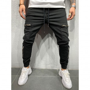 Ανδρικό μαύρο παντελόνι 2Y Premium