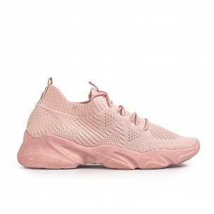 Γυναικεία ροζ αθλητικά παπούτσια κάλτσα X3710