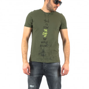 Ανδρική πράσινη κοντομάνικη μπλούζα Lagos 21306