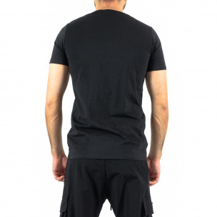 Ανδρική μαύρη κοντομάνικη μπλούζα FC-10115  2