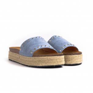 Sweet Shoes  Γυναικείες γαλάζιες παντόφλες  ZH6031-5  2