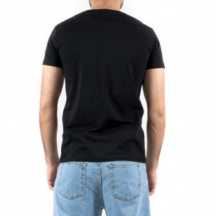 Ανδρική μαύρη κοντομάνικη μπλούζα Belman W-2403  2