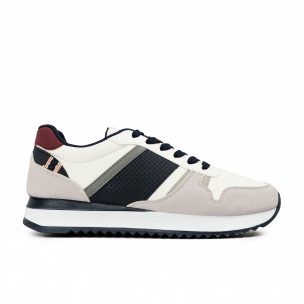Ανδρικά λευκά αθλητικά παπούτσια Naban 32103-2