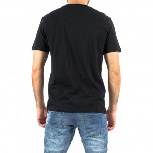 Ανδρική μαύρη κοντομάνικη μπλούζα Breezy 22201070  2