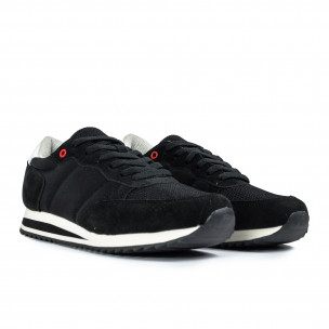 Ανδρικά μαύρα αθλητικά παπούτσια Flair R218-A 2