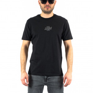 Ανδρική μαύρη κοντομάνικη μπλούζα Breezy 22201057 