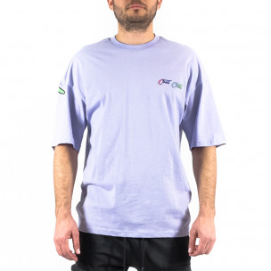 Ανδρική μωβ κοντομάνικη μπλούζα Breezy 22201089 2