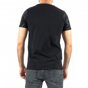Ανδρική μαύρη κοντομάνικη μπλούζα Lagos 21302  2