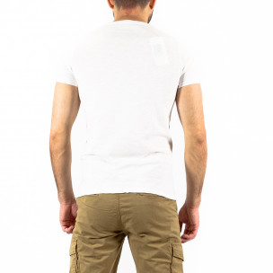 Ανδρική λευκή κοντομάνικη μπλούζα Lagos 21372 2