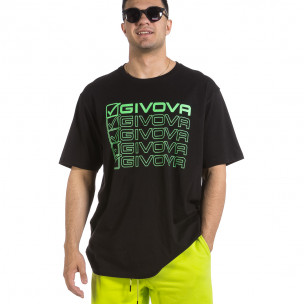 Ανδρική μαύρη κοντομάνικη μπλούζα Givova 4985/1V