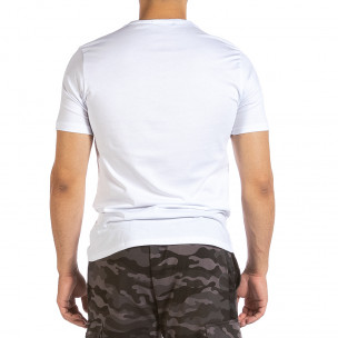 Ανδρική λευκή κοντομάνικη μπλούζα Soni Fashion 25765  2