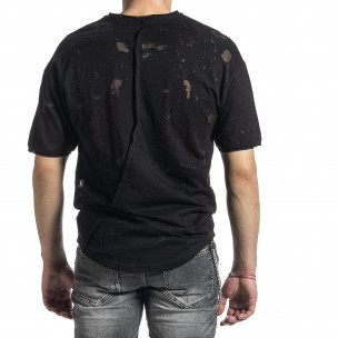 Ανδρική μαύρη κοντομάνικη μπλούζα Breezy  2