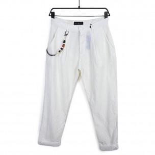 Ανδρικό λευκό παντελόνι Just West LINO 06