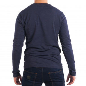 Ανδρική μπλε μπλούζα με τσέπη RD313-59X 2