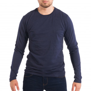 Ανδρική μπλε μπλούζα με τσέπη RD313-59X