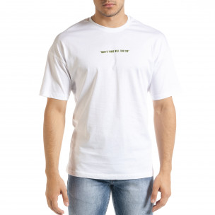 Ανδρική λευκή κοντομάνικη μπλούζα Breezy