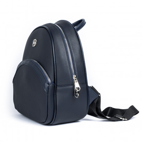 Γυναικεία σκούρο μπλε τσάντα backpack shagreen 2