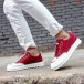 Ανδρικά κόκκινα πάνινα παπούτσια tr210721-3 5