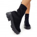 Γυναικεία μαύρα μποτάκια κάλτσα Y107 / CT8759 it051021-16 5