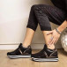 Γυναικεία μαύρα sneakers με συνδυασμό υλικών Martin Pescatore G0113-3 it100821-5 5