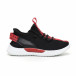 Ανδρικά μαύρα υφασμάτινα αθλητικά παπούτσια με κόκκινη επιγραφή it110919-4 2