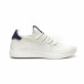 Ανδρικά λευκά αθλητικά παπούτσια με μπλέ λεπτομέρεια ελαφρύ μοντέλο it040619-5 2