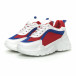 Γυναικεία αθλητικά παπούτσια σε συνδυασμό κόκκινου, λευκού και μπλε it150319-49 3