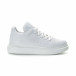 Ανδρικά λευκά υφασμάτινα sneakers με χοντρή σόλα it270219-2 2