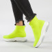 Γυναικεία πράσινα φωσφοριζέ αθλητικά παπούτσια Slip-on it150319-43 2