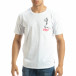 Ανδρική λευκή κοντομάνικη μπλούζα Pray Trust it120619-41 2