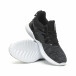 Ανδρικά μαύρα μελάνζ αθλητικά παπούτσια πλεκτό μοντέλο it230519-3 5