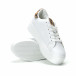 Γυναικεία λευκά sneakers με πλατφόρμα και διακοσμητικό πριντ it250119-52 4
