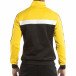 Ανδρικό μαύρο φούτερ με ριγέ 5 striped σε κίτρινο it240818-108 3