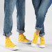 Ψηλά κίτρινα sneakers για ζευγάρια cs-it260117-51-it150319-32 2