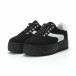 Γυναικεία μαύρα σουέτ sneakers με πλατφόρμα it250119-46 4