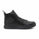 Ανδρικά μαύρα sneakers με αυτοκόλλητο it140918-8 2