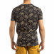 Ανδρική μαύρη κοντομάνικη μπλούζα Leaves σχέδιο it090519-57 3