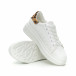 Γυναικεία λευκά sneakers με λεοπάρ λεπτομέρεια it150319-44 4