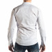 Ανδρικό λευκό Slim fit πουκάμισο με σταυροτό μοτίβο it210319-94 3