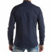 Ανδρικό σκούρο μπλε πουκάμισο από λινό και βαμβάκι it210319-106 4