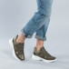 Γυναικεία χακί sneakers με πλατφόρμα it250119-35 2